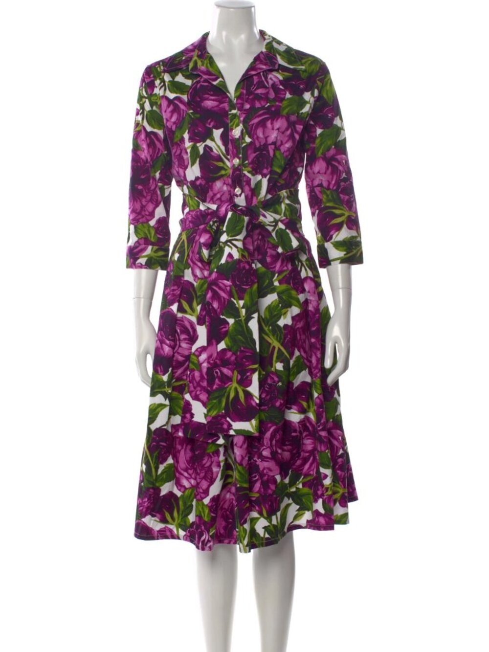 Samantha Sung Purple Floral Dress Size 8